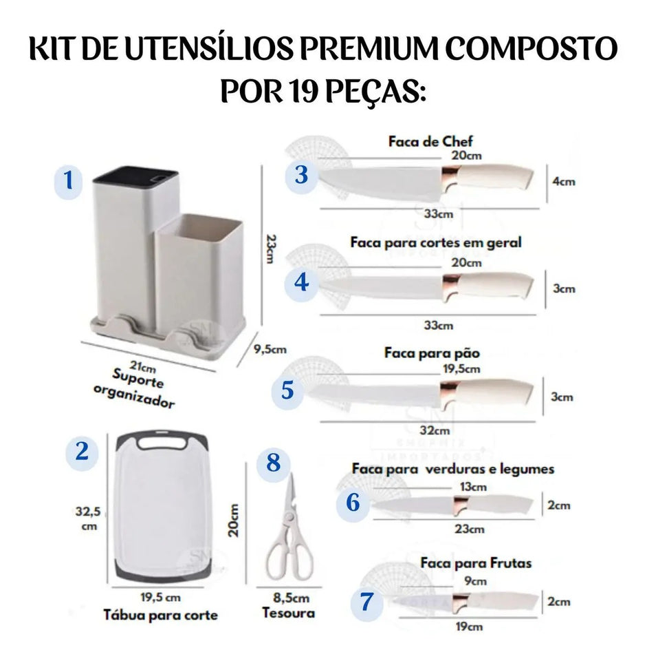 Kit de Utensilios para cozinha