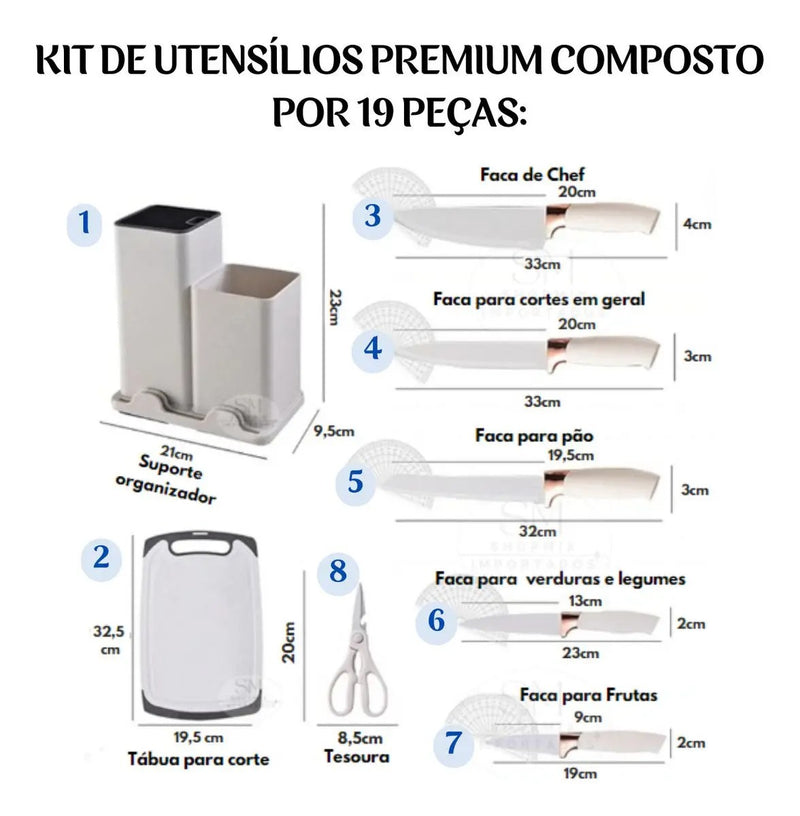 Kit de Utensilios para cozinha